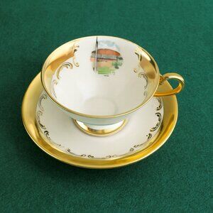 Edelstein Bavaria Porcelain | Gilded Demitasse Cup & Saucer